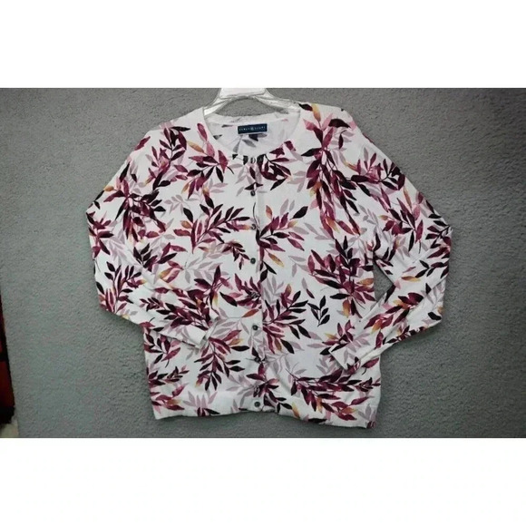 Karen Scott Button Up Fall Sweater-Size Large-Cardigan - Picture 1 of 8